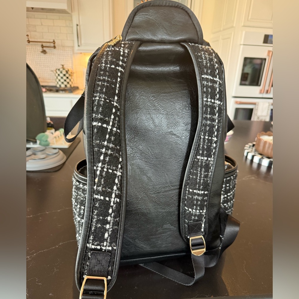 Itzy Ritzy Boss Plus Houndstooth Tweed Backpack Diaper Bag - Picture 10 of 10
